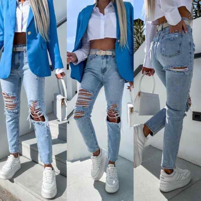 Lõhkised MOM fit jeansid