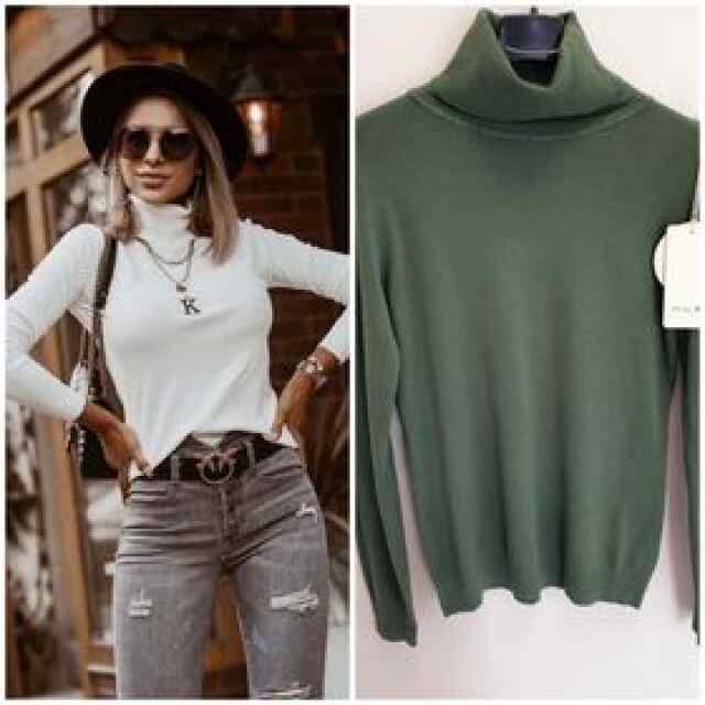 KHAKI Pehmest kangast polopluus
