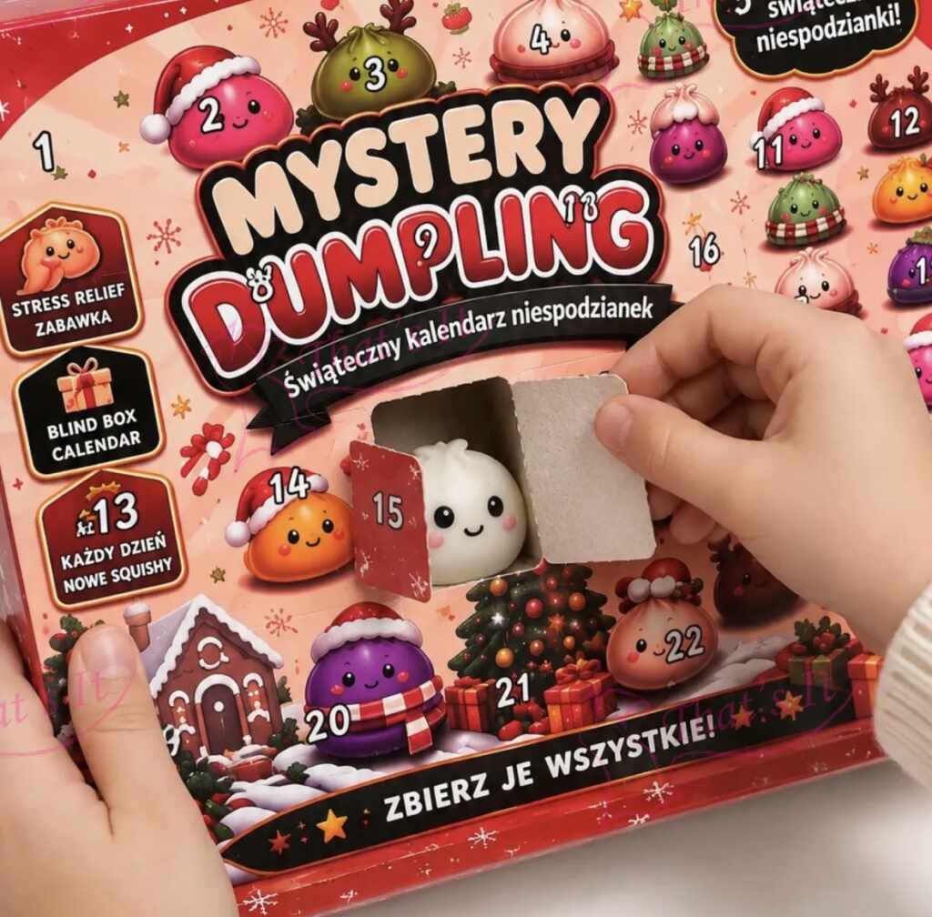 🎄 MYSTERY DUMPLING – Advendikalender 24 armsa Squishy üllatusega! 🎁💖